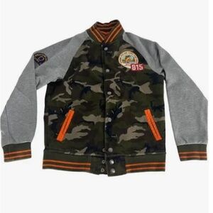 Polo By Ralph Lauren Jacket Boys Green Camo Military Fishing Patch.Size S (8)